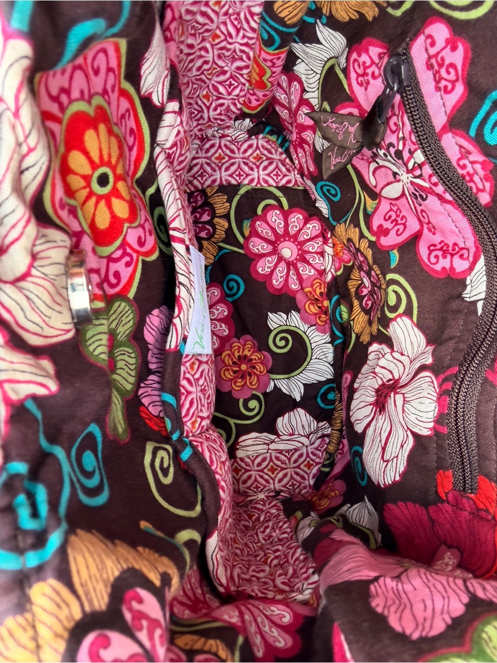 Vera Bradley Quilted Floral Tote Bag - Pink Multi - Picture 4 of 5